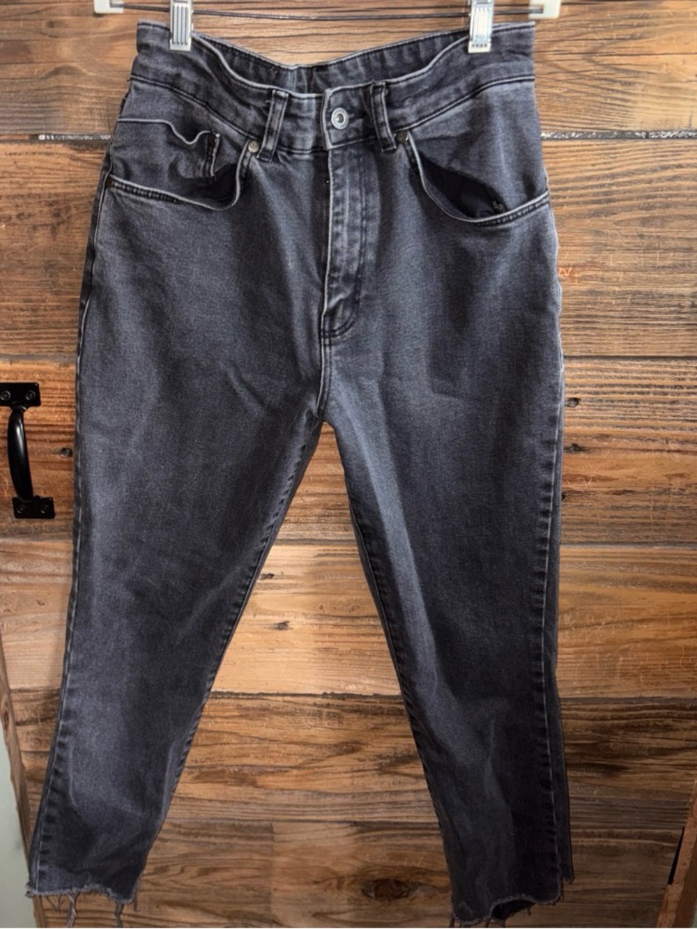 The Ragged Priest Washed Black Slim Jeans